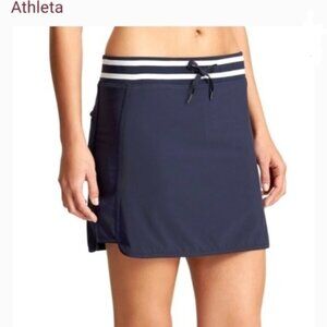 Athleta Women's Black Sonora Athletic Technical Skort Skirt Built in Shorts